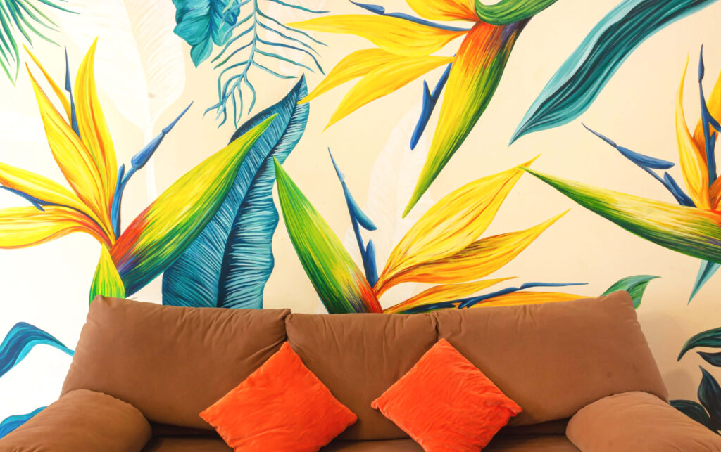 tropical mural